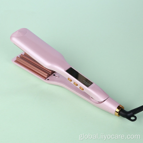 Lcd Digtital Display Hair Curler Temperature Display W Wave Fluffy Curling Iron Supplier